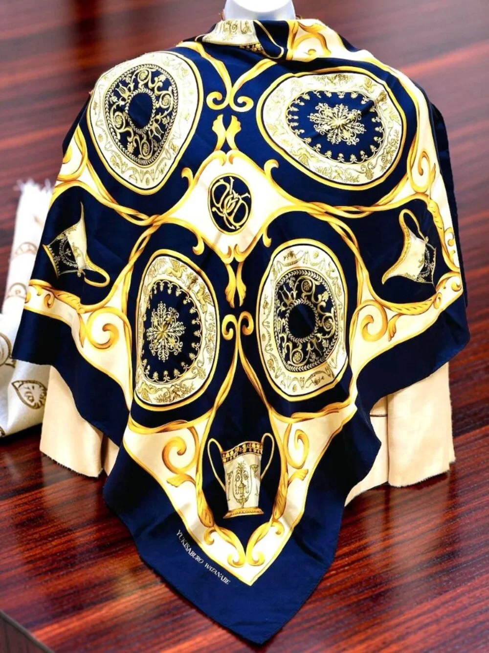 Charming YUKISABURO WATANABE  Scarf  Silk 34.5